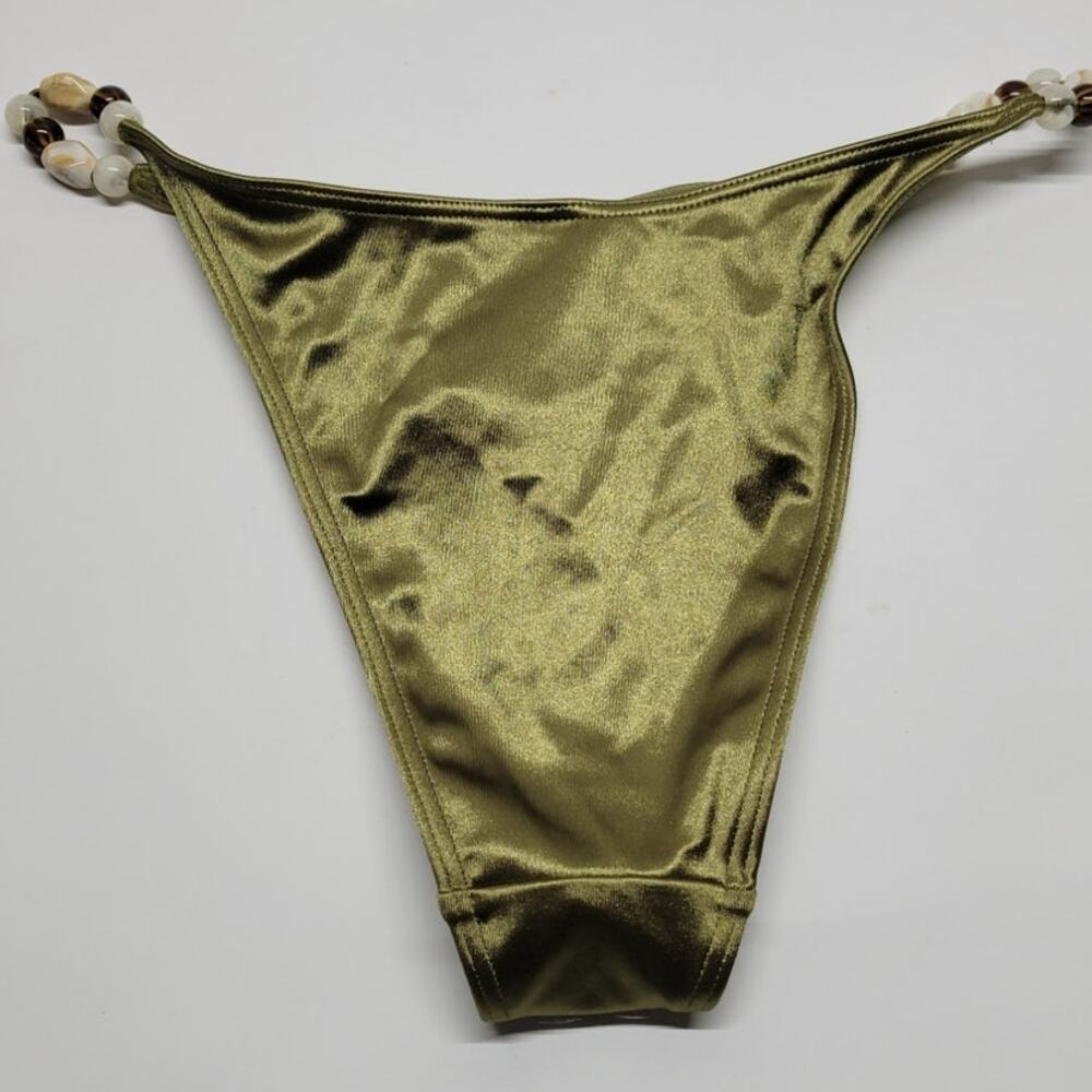 South Beach High Leg Bikini Bottom in Green Size 8 - Picture 5 of 7